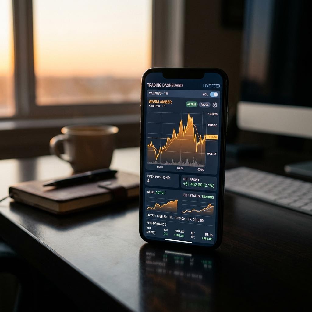 Gageolance Dashboard Oberfläche auf einem Smartphone